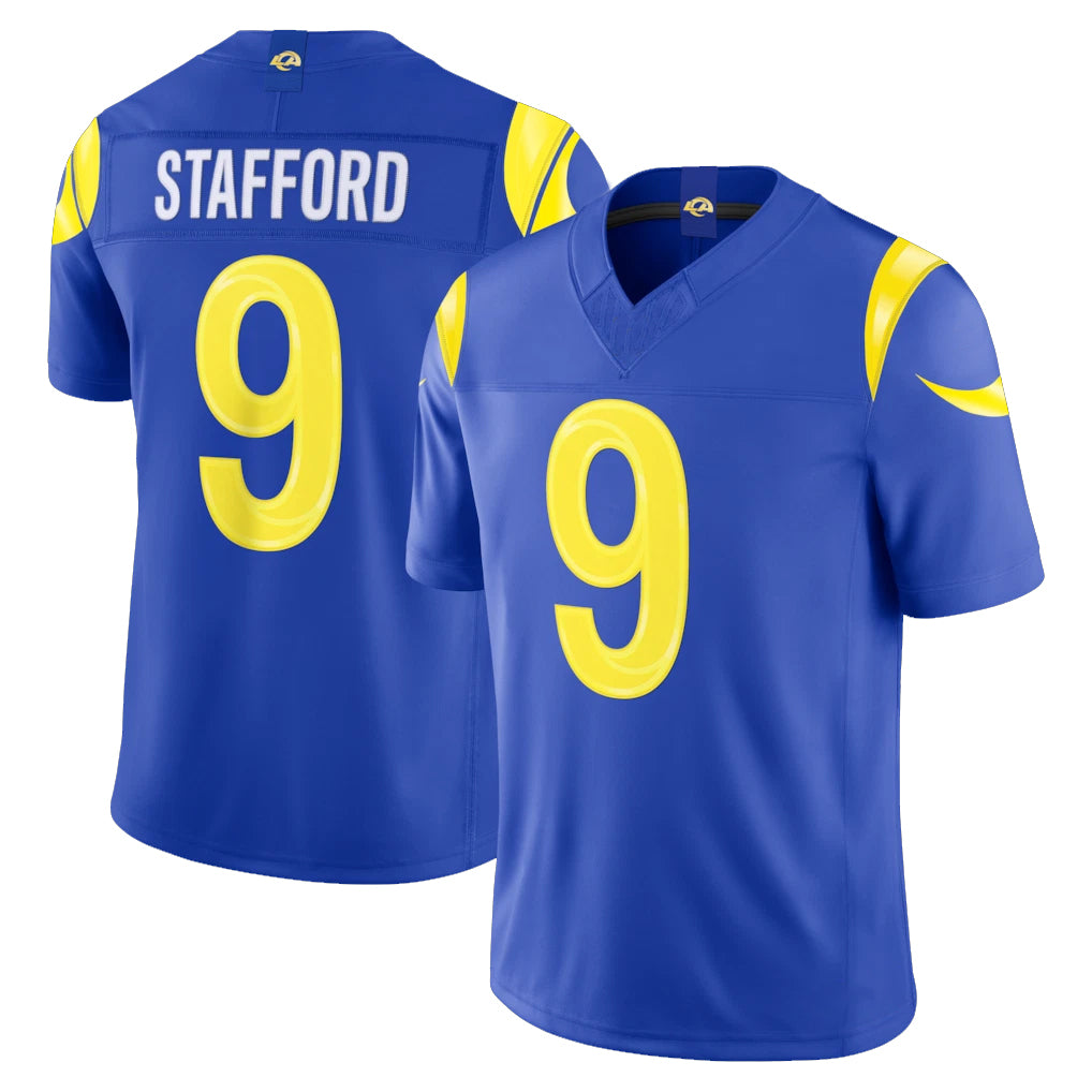 Parkc LA.Rams #9 Matthew Stafford Player Royal Vapor F.U.S.E. Limited Home Game Stitched Jerseys