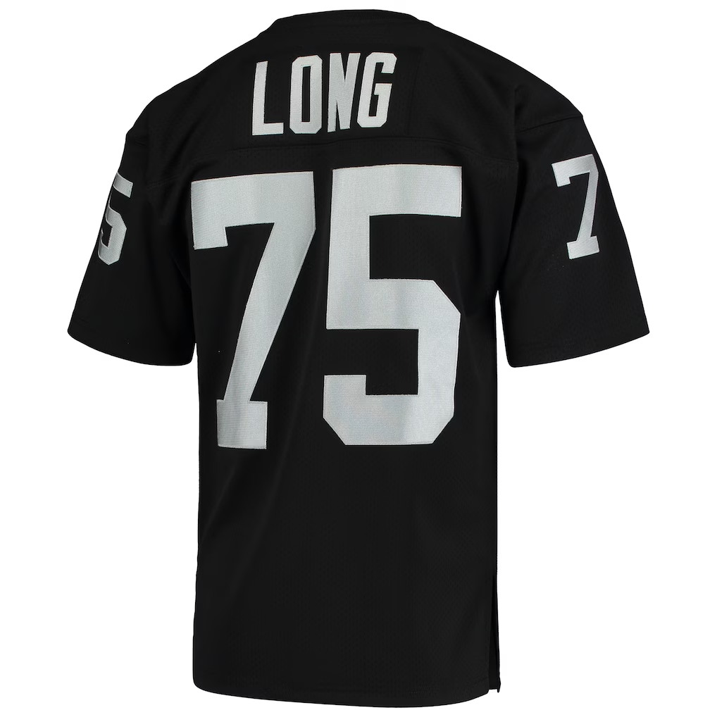 Parkc LV.Raiders 1983 #75 Howie Long Mitchell & Ness Black Authentic Throwback Retired Player Stitched Puhic Jersey
