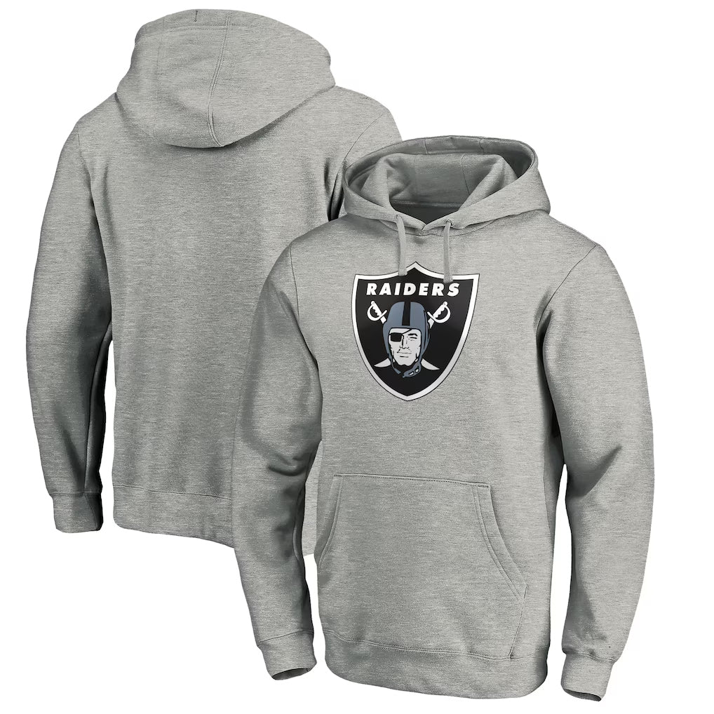 Parkc LV.Raiders Gray LOGO Pullover Hoodies Home Game Blank Player Stitched Jerseys