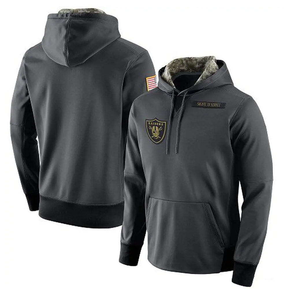 Parkc LV.Raiders Gray Pullover Hoodies Home Game Blank Player Stitched Jerseys