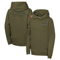 Parkc LV.Raiders Olive Salute to Service Pullover Hoodies Limited Blank Player Stitched Jerseys