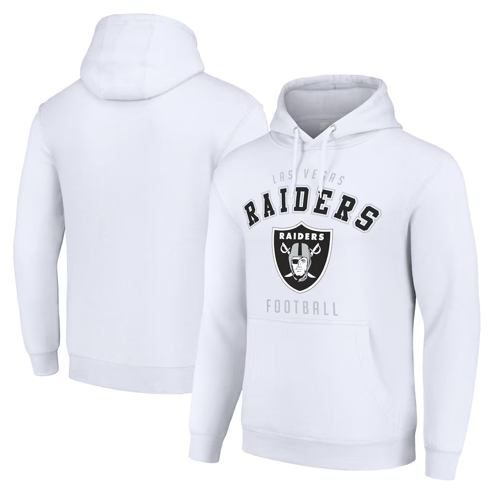 Parkc LV.Raiders White LOGO Pullover Hoodies Home Game Blank Player Stitched Jerseys