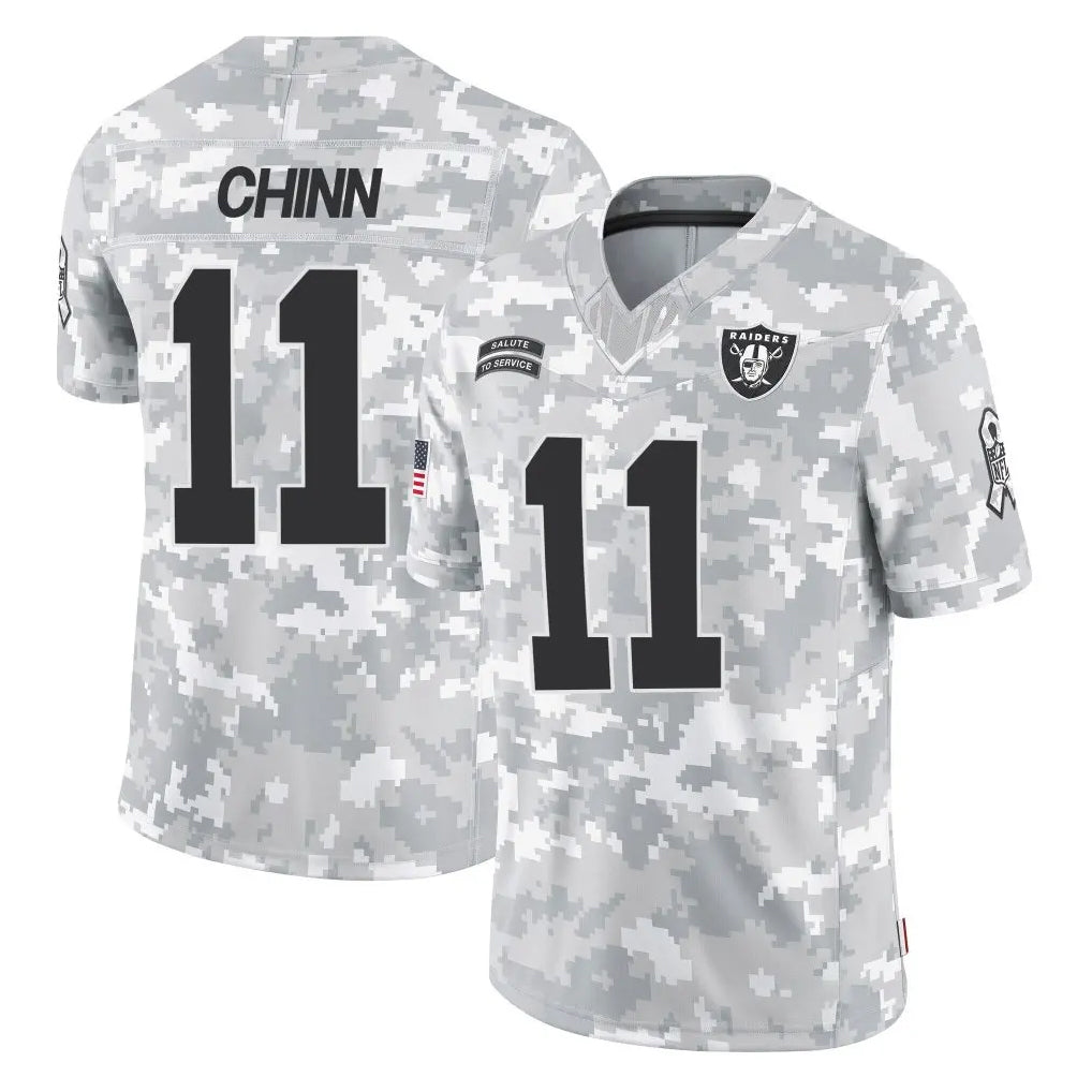 Parkc LV.Raiders #11 Jeremy Chinn Player Arctic Camo Salute To Service Limited Game Stitched Jerseys