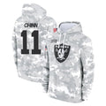 Parkc LV.Raiders #11 Jeremy Chinn Player Arctic Camo Salute to Service Hoodies Limited Game Stitched Jerseys