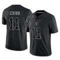 Parkc LV.Raiders #11 Jeremy Chinn Player Black Reflective Limited Game Stitched Jerseys