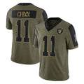 Parkc LV.Raiders #11 Jeremy Chinn Player Olive Salute To Service Limited Game Stitched Jerseys