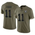 Parkc LV.Raiders #11 Jeremy Chinn Player Olive Salute To Service Limited Stitched Jerseys
