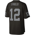 Parkc LV.Raiders #12 Ken Stabler Mitchell & Ness Black Legacy Replica Jersey