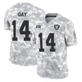 Parkc LV.Raiders #14 Matt Gay Player Arctic Camo Salute To Service Limited Game Stitched Jerseys