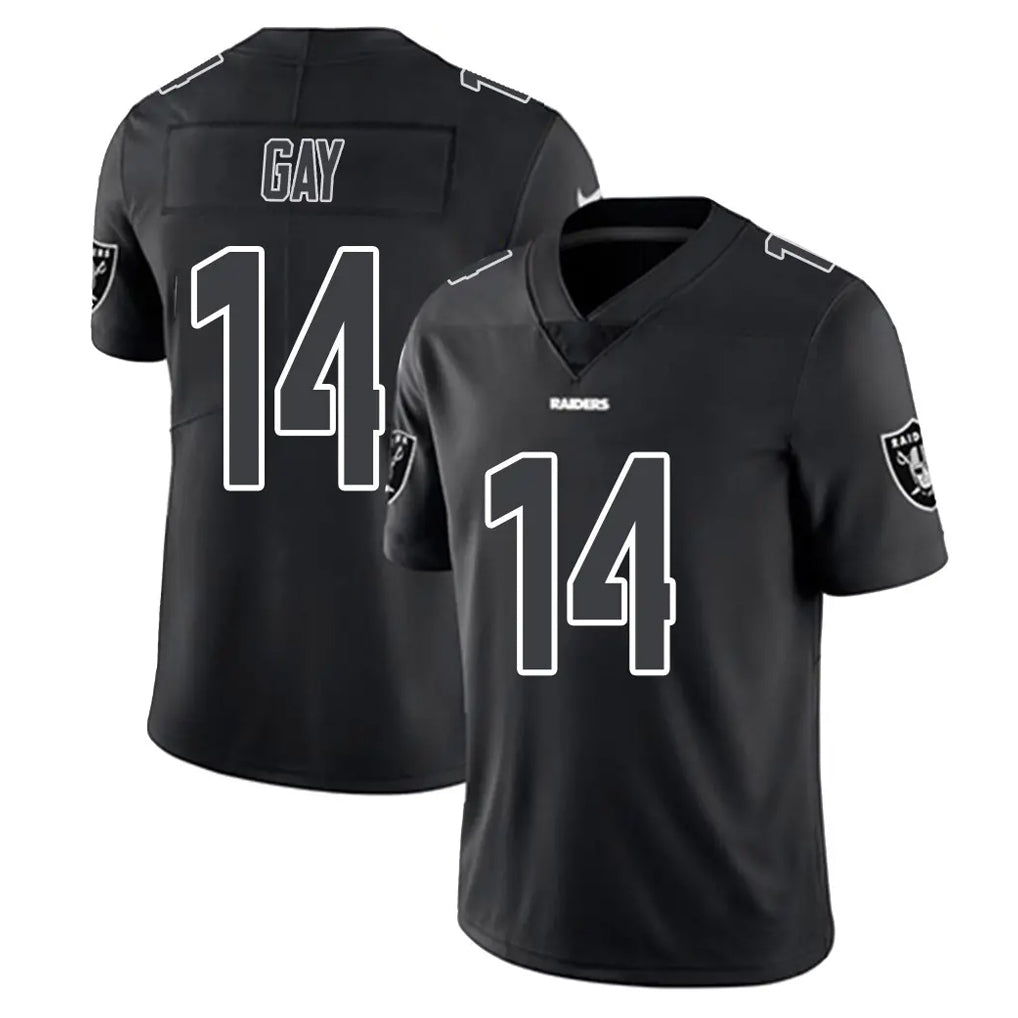 Parkc LV.Raiders #14 Matt Gay Player Black Limited Black Impact Home Game Stitched Jerseys