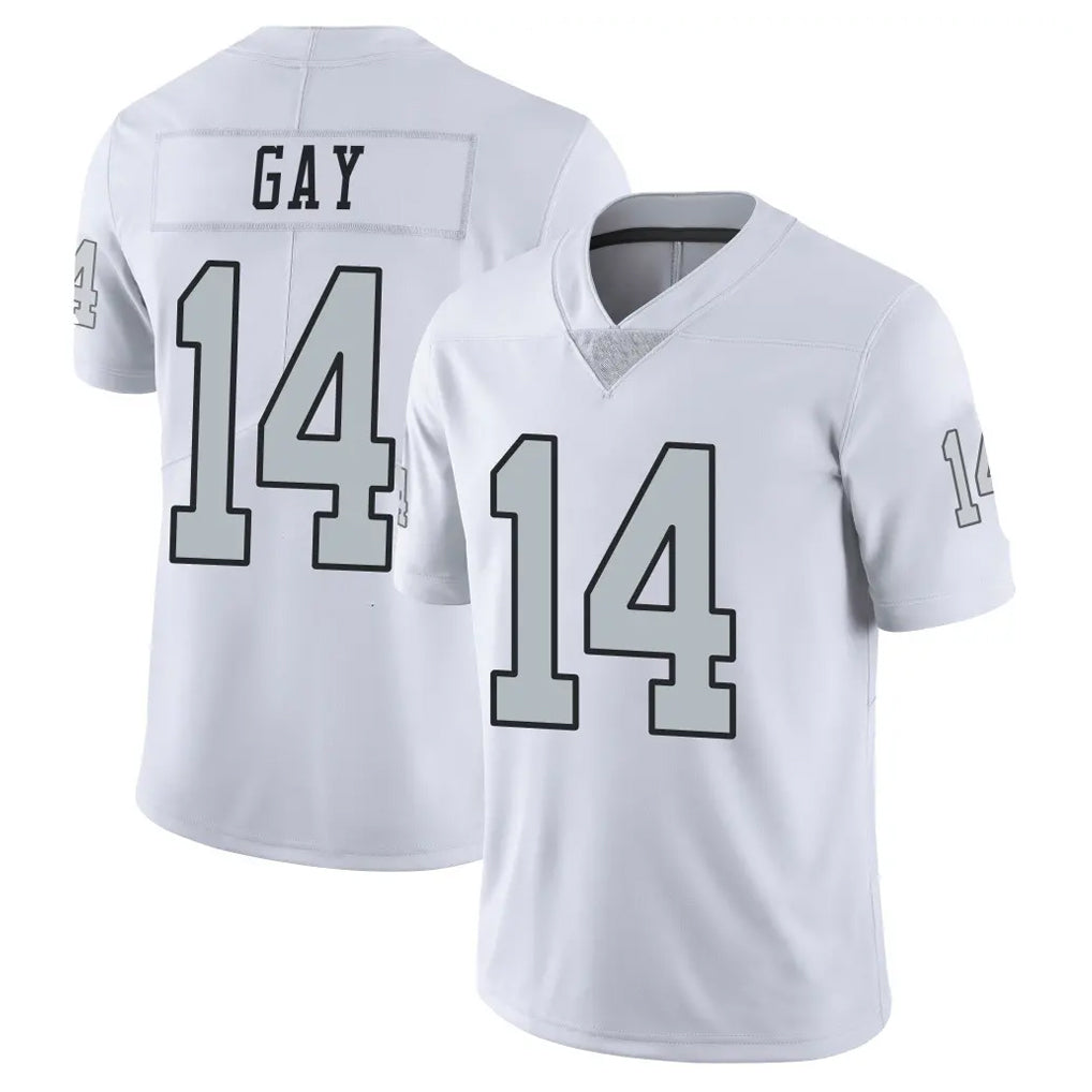 Parkc LV.Raiders #14 Matt Gay Player White Limited Color Rush Home Game Stitched Jerseys
