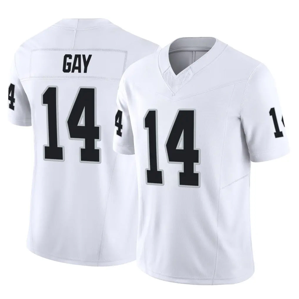 Parkc LV.Raiders #14 Matt Gay Player White Limited Vapor F.U.S.E. Home Game Stitched Jerseys