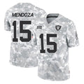 Parkc LV.Raiders #15 Fernando Mendoza Player Arctic Camo Salute To Service Limited Game Stitched Jerseys