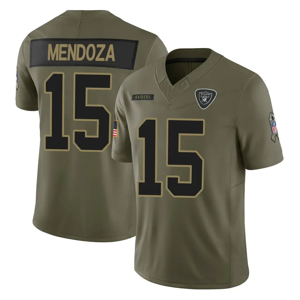 Parkc LV.Raiders #15 Fernando Mendoza Player Olive 2025 Salute To Service Limited Game Stitched Jerseys