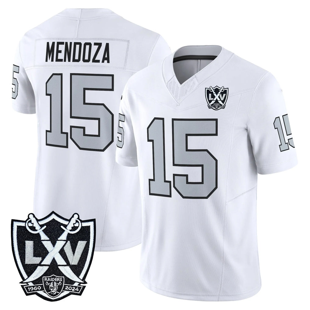 Parkc LV.Raiders #15 Fernando Mendoza Player White 2026 Vapor Limited Home Game Stitched Jerseys