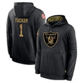 Parkc LV.Raiders #1 Tre Tucker Player Black Salute to Service Hoodies Limited Game Stitched Jerseys
