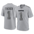 Parkc LV.Raiders #1 Tre Tucker Player Gray Atmosphere Fashion Limited Game Stitched Jerseys