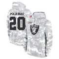 Parkc LV.Raiders #20 Isaiah Pola-Mao Player Arctic Camo Salute to Service Hoodies Limited Game Stitched Jerseys