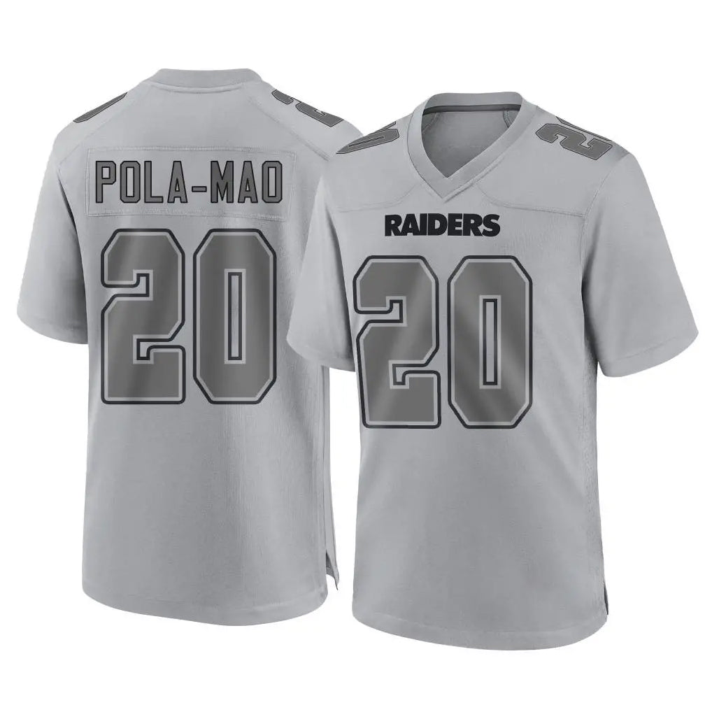 Parkc LV.Raiders #20 Isaiah Pola-Mao Player Gray Atmosphere Fashion Limited Game Stitched Jerseys