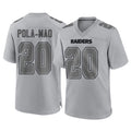Parkc LV.Raiders #20 Isaiah Pola-Mao Player Gray Atmosphere Fashion Limited Game Stitched Jerseys