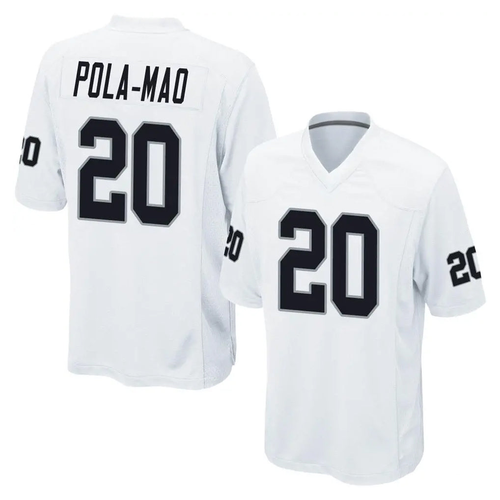Parkc LV.Raiders #20 Isaiah Pola-Mao Player White Home Game Stitched Jerseys