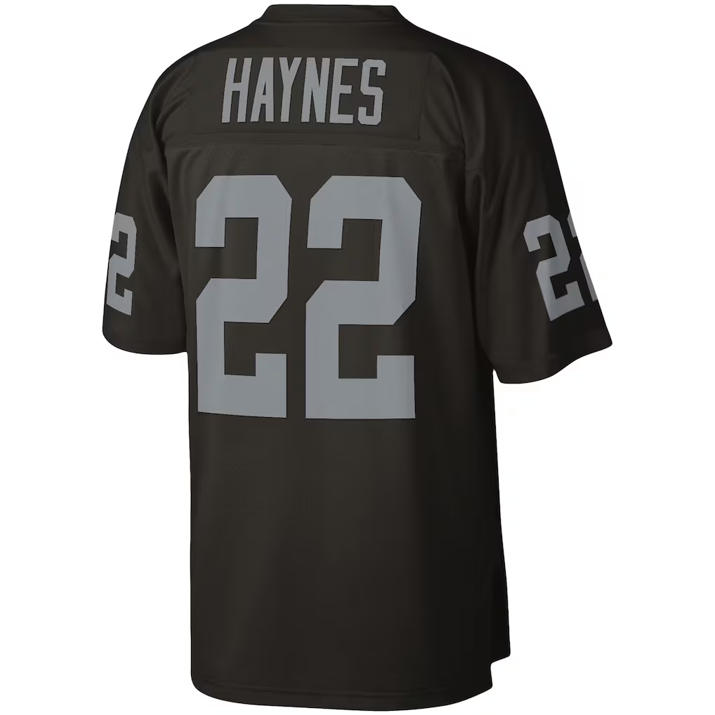 Parkc LV.Raiders #22 Mike Haynes Mitchell & Ness Black Legacy Replica Jersey