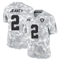 Parkc LV.Raiders #2 Ashton Jeanty Player Arctic Camo Salute To Service Limited Game Stitched Jerseys