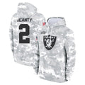 Parkc LV.Raiders #2 Ashton Jeanty Player Arctic Camo Salute to Service Hoodies Limited Game Stitched Jerseys