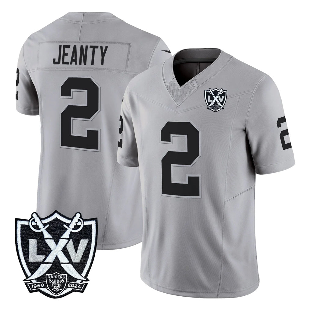 Parkc LV.Raiders #2 Ashton Jeanty Player Gray 2026 Vapor Limited Home Game Stitched Jerseys