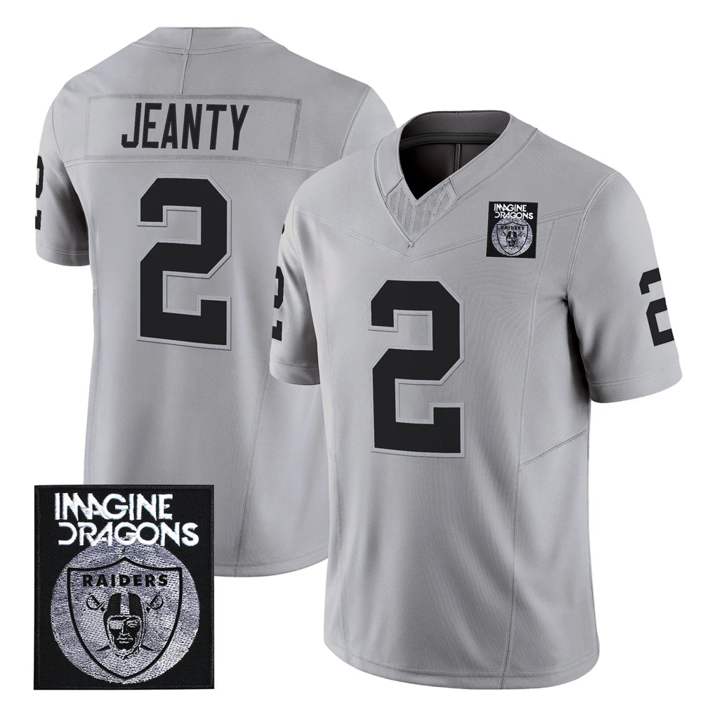 Parkc LV.Raiders #2 Ashton Jeanty Player Gray Vapor Limited Home Game Stitched Jerseys