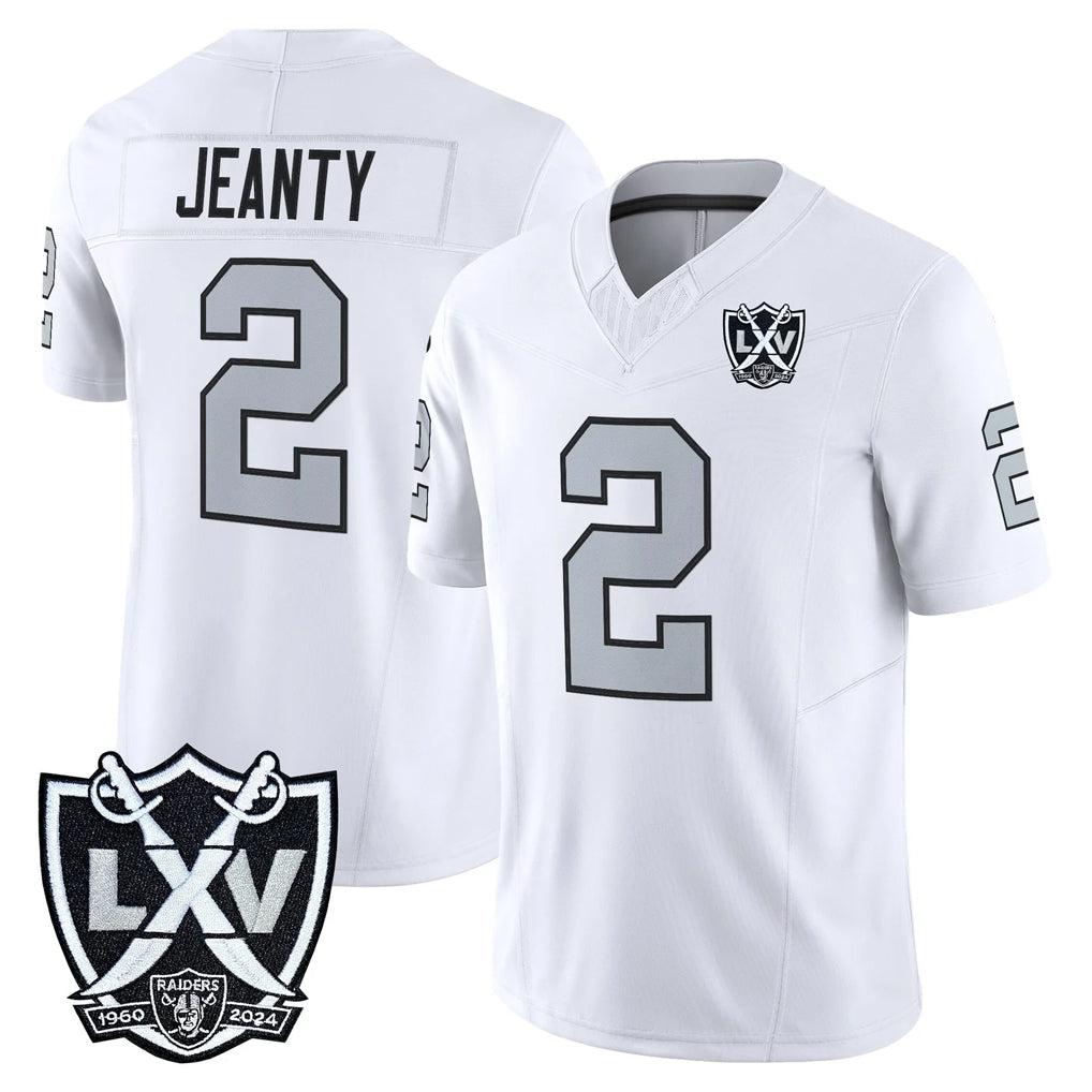 Parkc LV.Raiders #2 Ashton Jeanty Player White 2026 Vapor Limited Home Game Stitched Jerseys