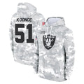 Parkc LV.Raiders #51 Malcolm Koonce Player Arctic Camo Salute to Service Hoodies Limited Game Stitched Jerseys