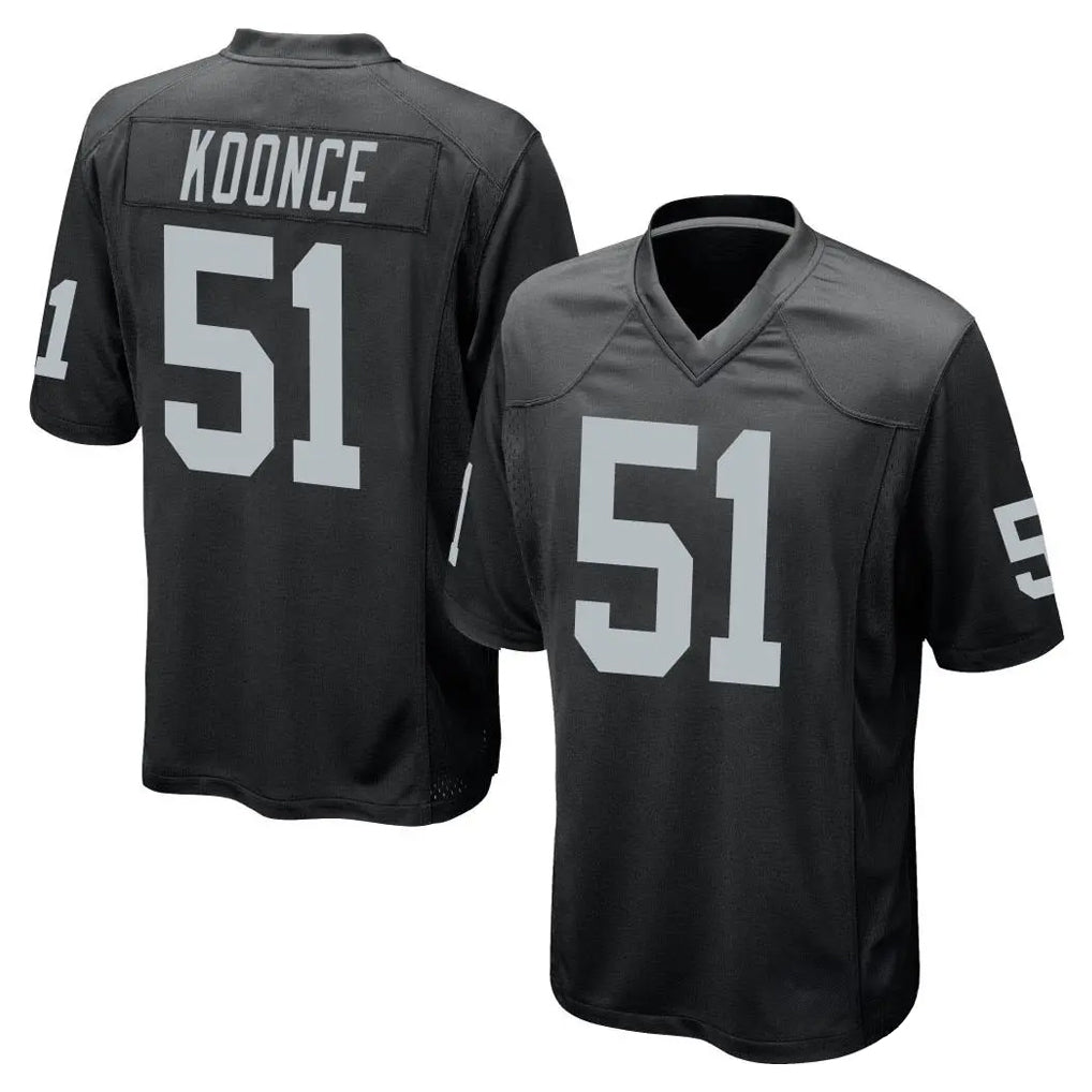 Parkc LV.Raiders #51 Malcolm Koonce Player Black Home Game Stitched Jerseys