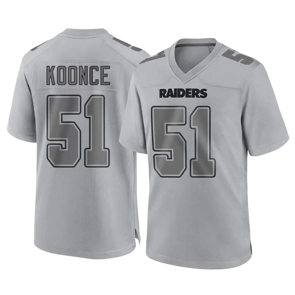 Parkc LV.Raiders #51 Malcolm Koonce Player Gray Atmosphere Fashion Limited Game Stitched Jerseys