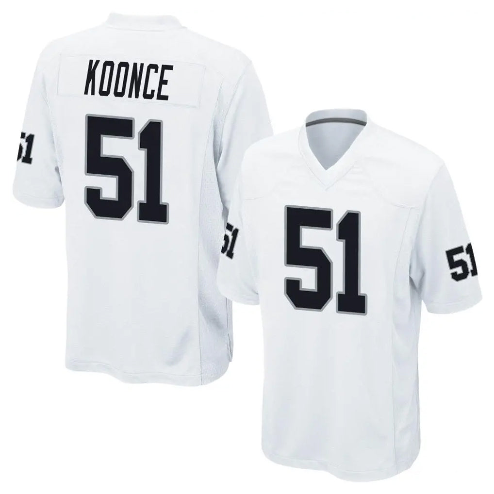 Parkc LV.Raiders #51 Malcolm Koonce Player White Home Game Stitched Jerseys