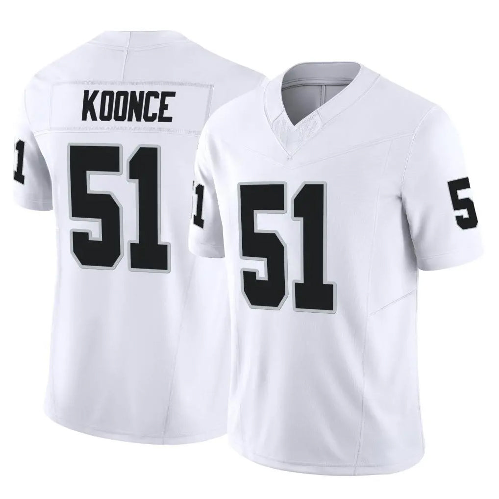 Parkc LV.Raiders #51 Malcolm Koonce Player White Limited Vapor F.U.S.E. Home Game Stitched Jerseys