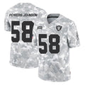 Parkc LV.Raiders #58 Jackson Powers-Johnson Player Arctic Camo Salute To Service Limited Game Stitched Jerseys