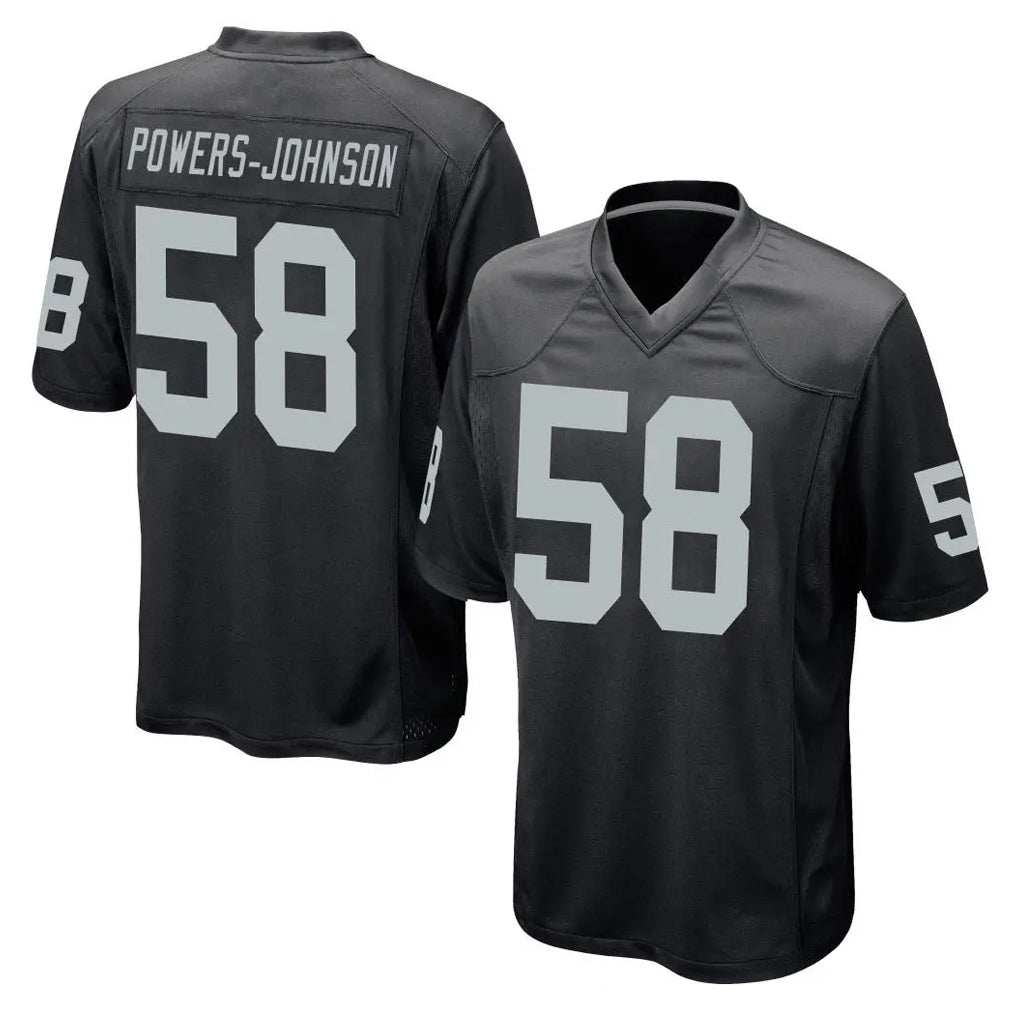 Parkc LV.Raiders #58 Jackson Powers-Johnson Player Black Home Game Stitched Jerseys