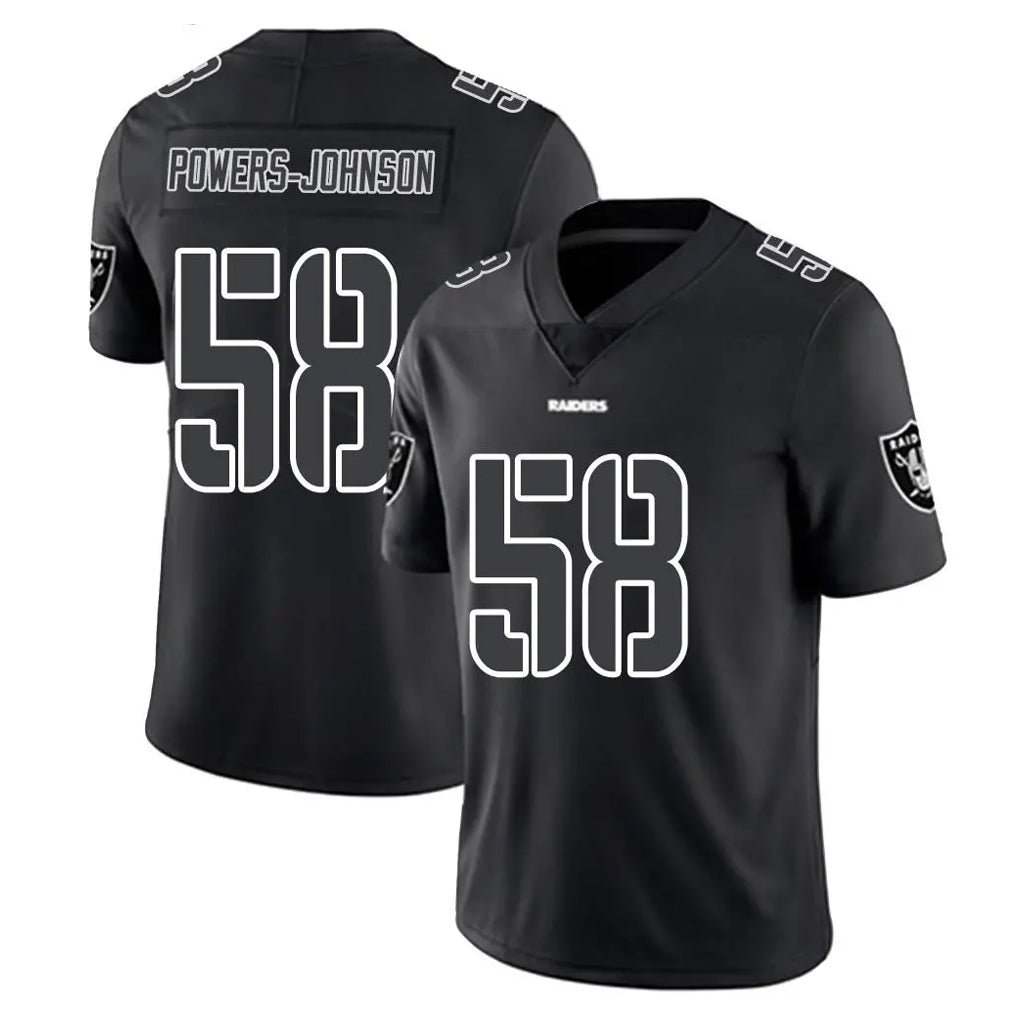 Parkc LV.Raiders #58 Jackson Powers-Johnson Player Black Limited Black Impact Home Game Stitched Jerseys