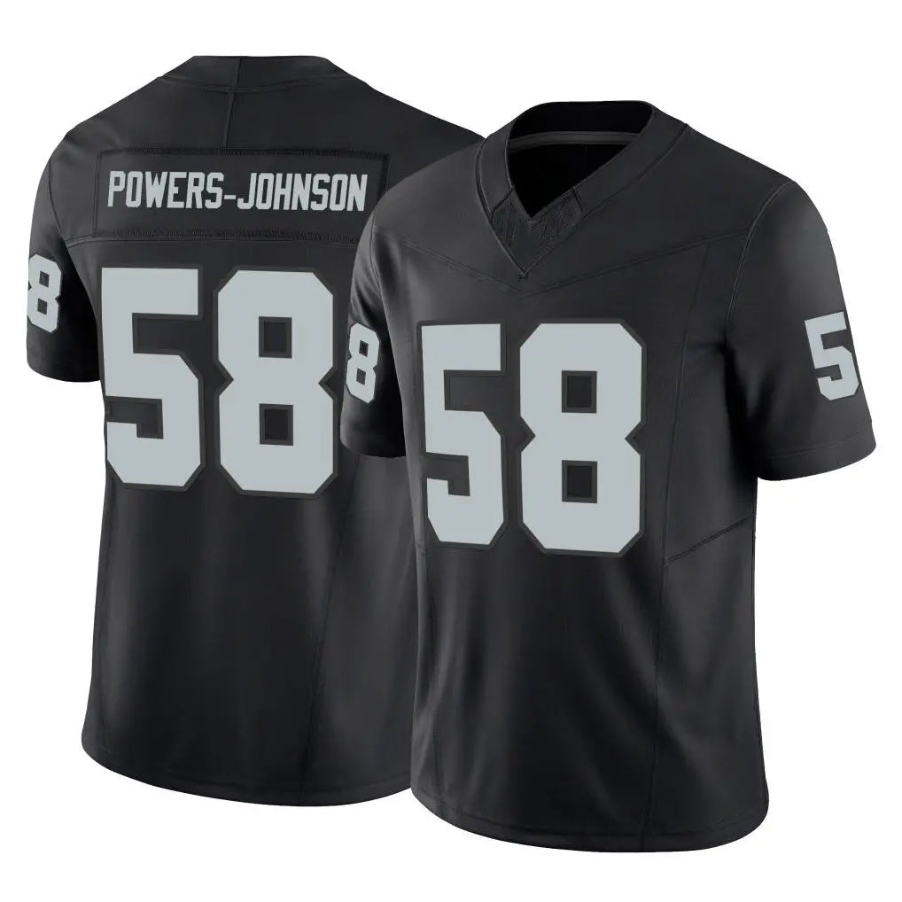 Parkc LV.Raiders #58 Jackson Powers-Johnson Player Black Limited Vapor F.U.S.E. Home Game Stitched Jerseys