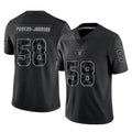 Parkc LV.Raiders #58 Jackson Powers-Johnson Player Black Reflective Limited Game Stitched Jerseys