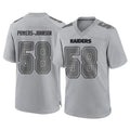 Parkc LV.Raiders #58 Jackson Powers-Johnson Player Gray Atmosphere Fashion Limited Game Stitched Jerseys