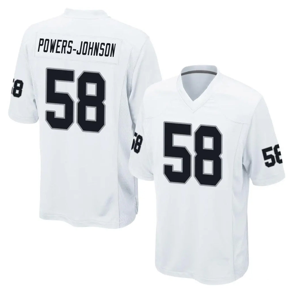 Parkc LV.Raiders #58 Jackson Powers-Johnson Player White Home Game Stitched Jerseys