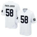 Parkc LV.Raiders #58 Jackson Powers-Johnson Player White Home Game Stitched Jerseys