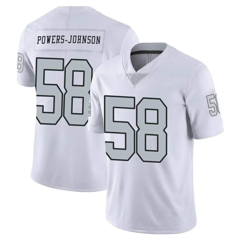 Parkc LV.Raiders #58 Jackson Powers-Johnson Player White Limited Color Rush Home Game Stitched Jerseys
