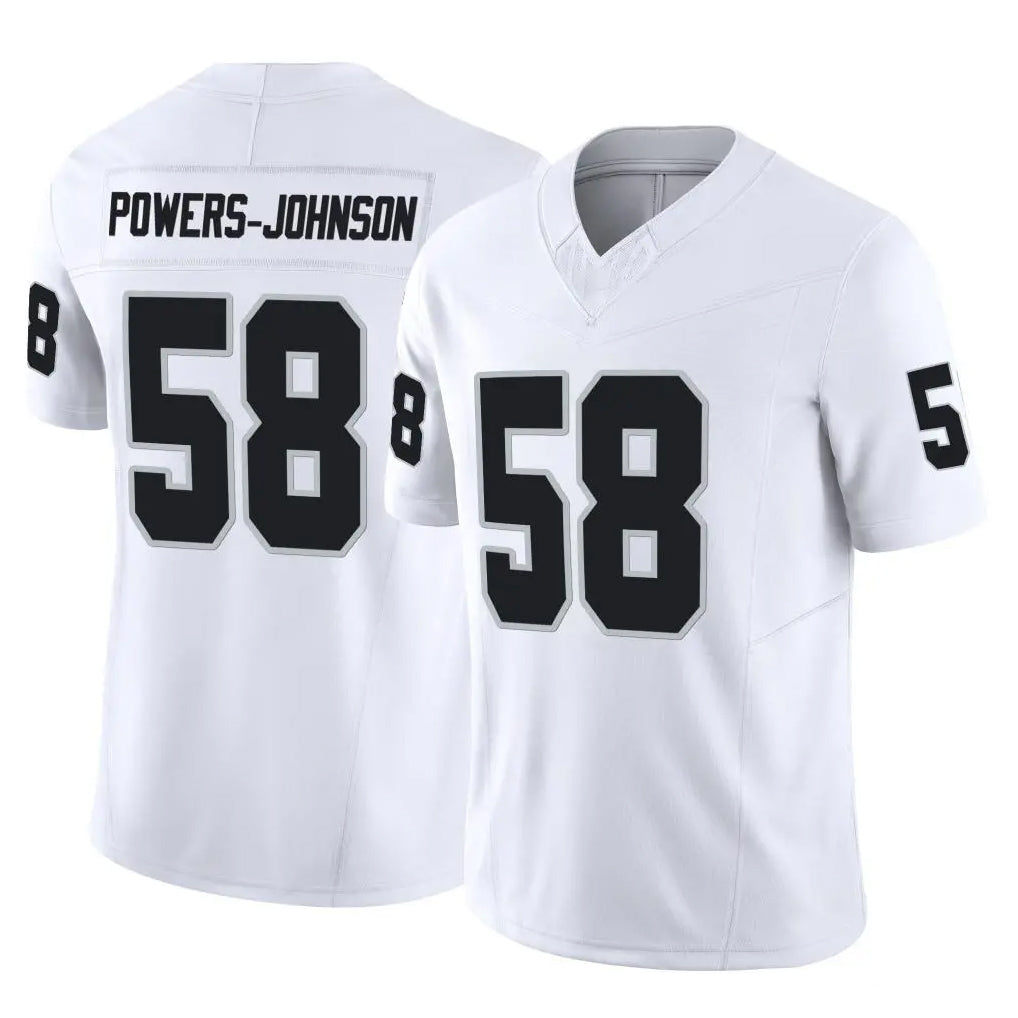 Parkc LV.Raiders #58 Jackson Powers-Johnson Player White Limited Vapor F.U.S.E. Home Game Stitched Jerseys