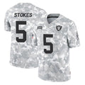 Parkc LV.Raiders #5 Eric Stokes Player Arctic Camo Salute To Service Limited Game Stitched Jerseys