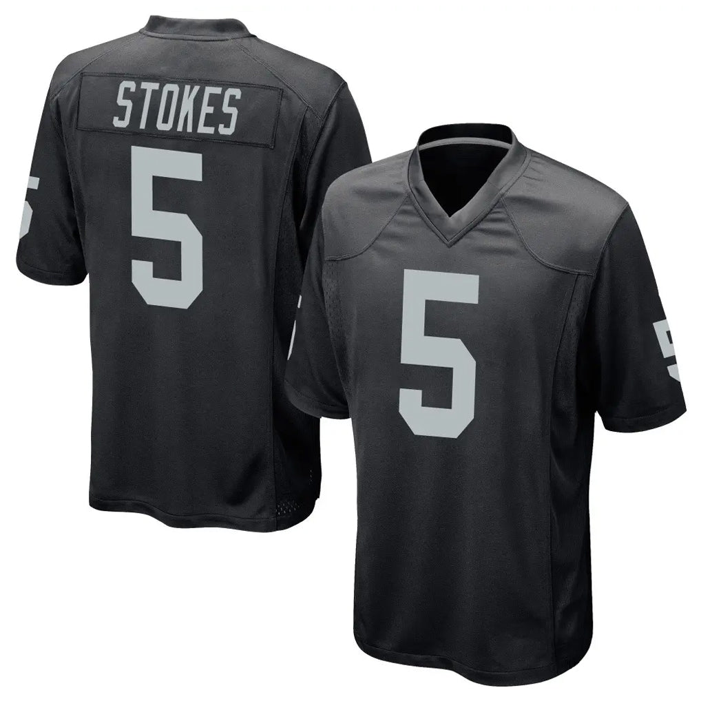Parkc LV.Raiders #5 Eric Stokes Player Black Home Game Stitched Jerseys