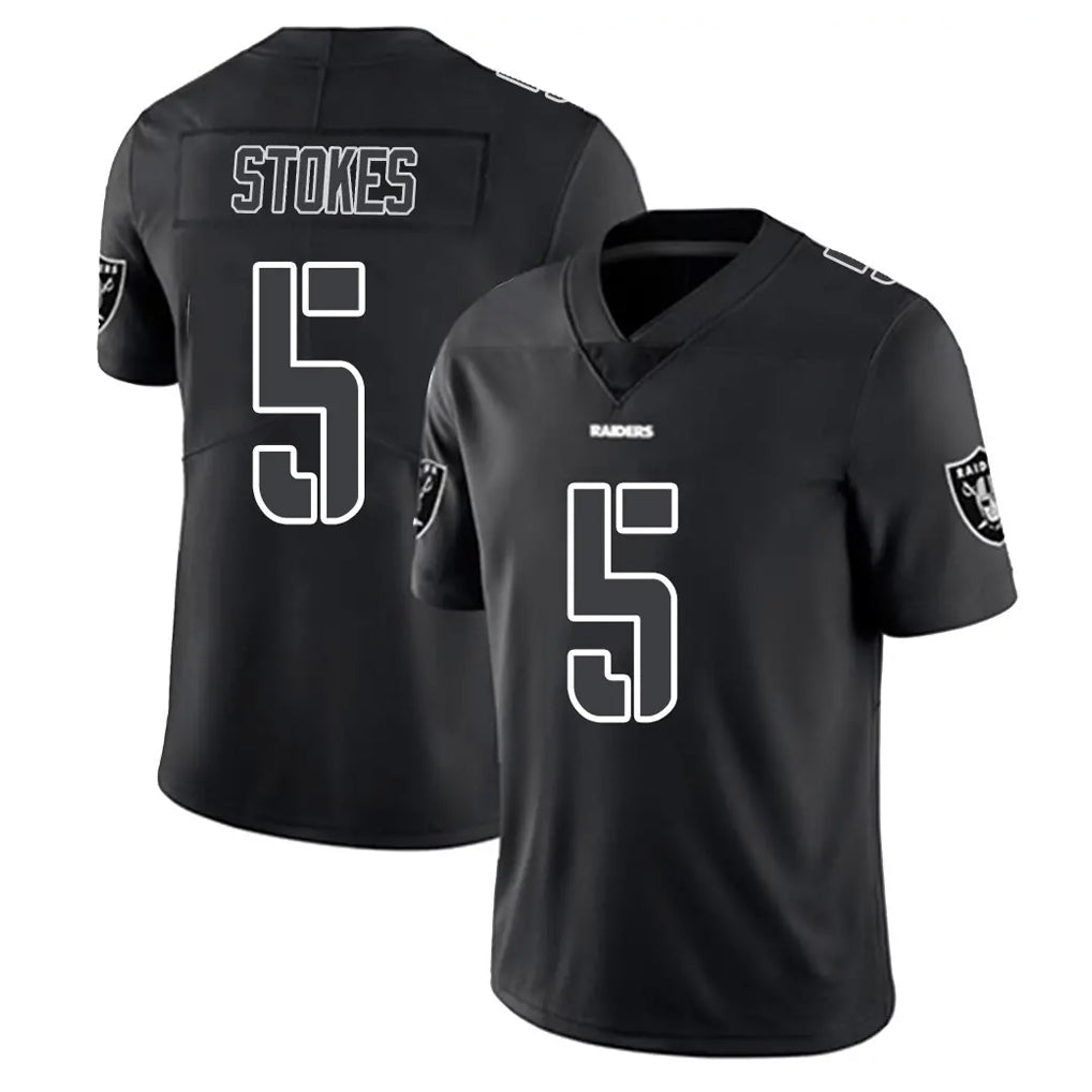 Parkc LV.Raiders #5 Eric Stokes Player Black Limited Black Impact Home Game Stitched Jerseys
