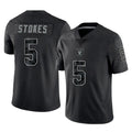 Parkc LV.Raiders #5 Eric Stokes Player Black Reflective Limited Game Stitched Jerseys